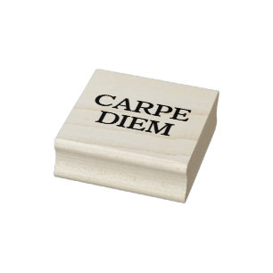 Carpe Diem large rubber stamp no handle