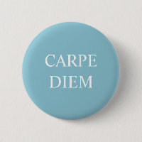 Carpe Diem Latin Quote Badge - Turquoise