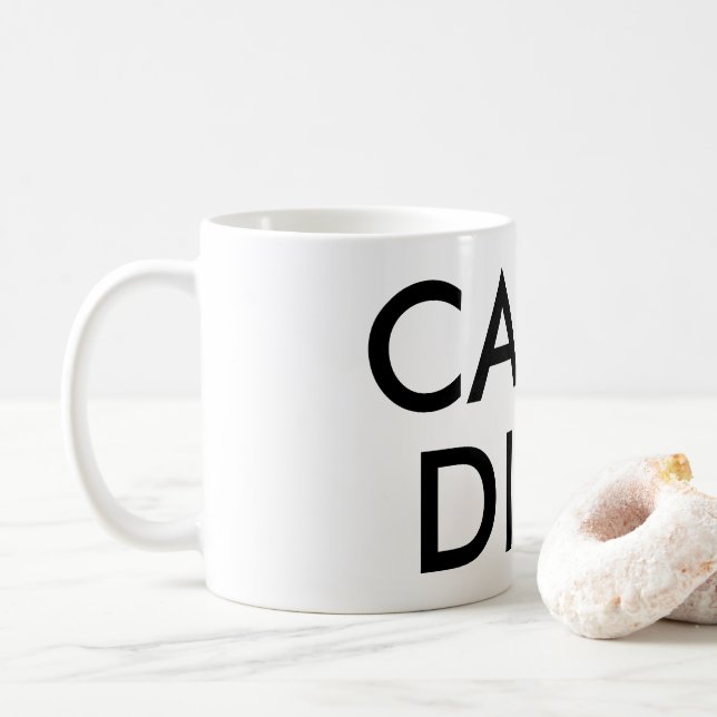 Carpe Diem latin quote Coffee Mug (With Donut)