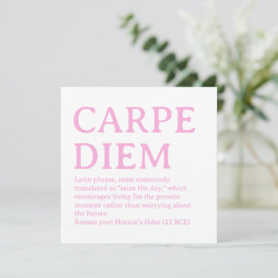 Carpe Diem latin quote Holiday Card