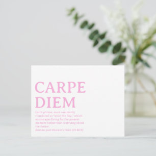 Carpe Diem latin quote Postcard