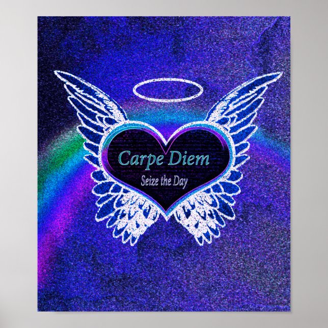 Carpe Diem Latin Quote Poster (Front)