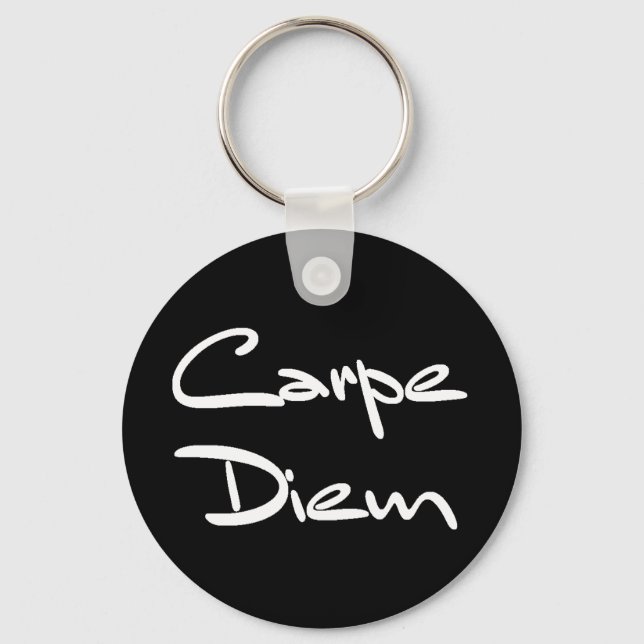CARPE DIEM Modern Cool Text Key Ring (Front)