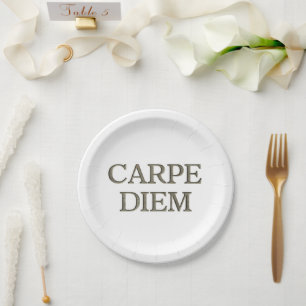 Carpe Diem paper plates