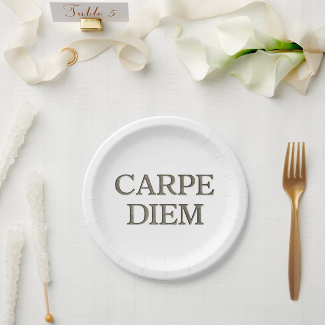 Carpe Diem paper plates (Wedding)