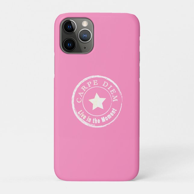 CARPE DIEM Pink Cool Text Case-Mate iPhone Case (Back)