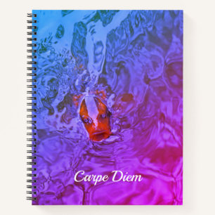 Carpe Diem Pond Fish Fun Photograph Notebook