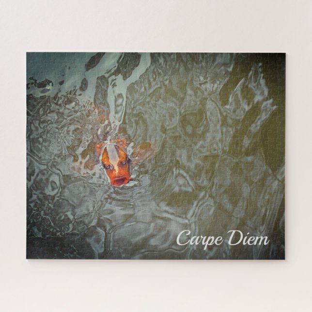 Carpe Diem Pond Fish Photograph Jigsaw Puzzle (Horizontal)