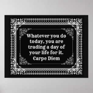Carpe Diem Poster for framing