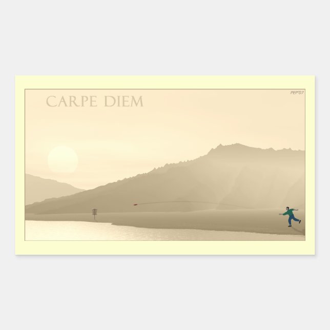 Carpe Diem Rectangular Sticker (Front)