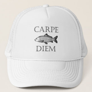Carpe Diem Seize the Day Carp fish Procrastinator Trucker Hat