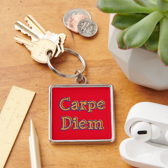 "CARPE DIEM/SEIZE THE DAY" KEY RING/CUSTOMIZABLE KEY RING (Desk)