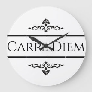 Carpe Diem Seize the Day Large Clock