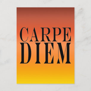 Carpe Diem Seize the Day Latin Quote Happiness Postcard