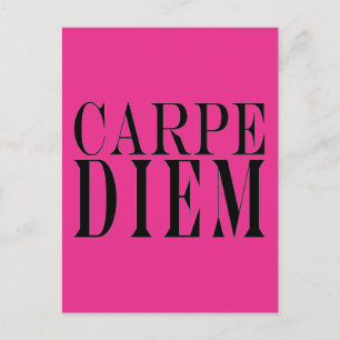 Carpe Diem Seize the Day Latin Quote Happiness Postcard