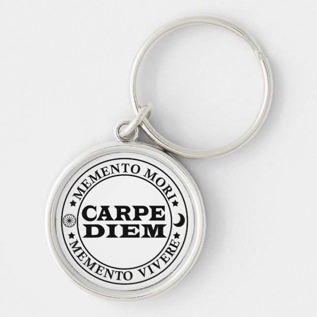 Carpe diem Seize the day Mmenro mori Key Ring (Front)