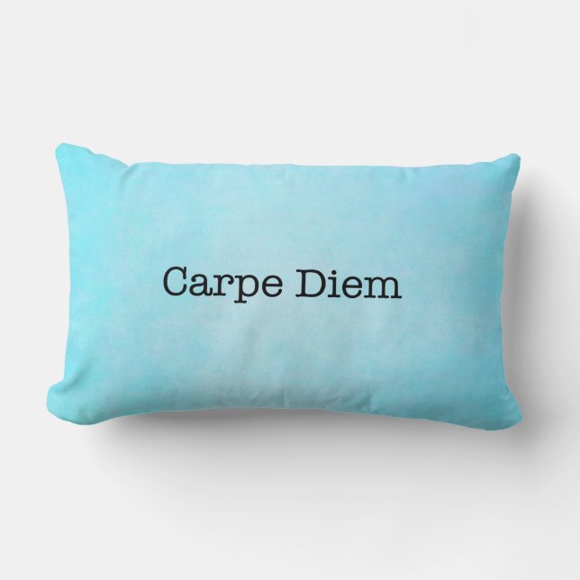 Carpe Diem Seize the Day Quote - Quotes Lumbar Cushion (Front)