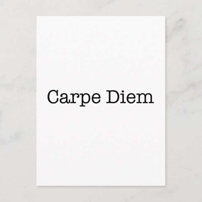 Carpe Diem Seize the Day Quote - Quotes Postcard (Front)