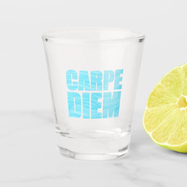 Carpe Diem Shot Glass (Front)