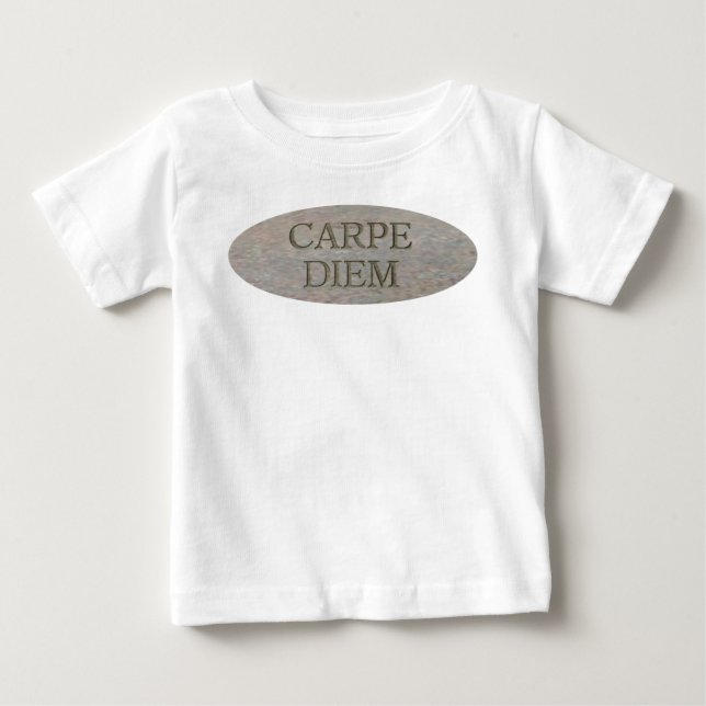 Carpe Diem Stone baby T-shirt (Front)