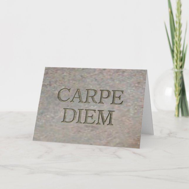 Carpe Diem Stone card (Front)