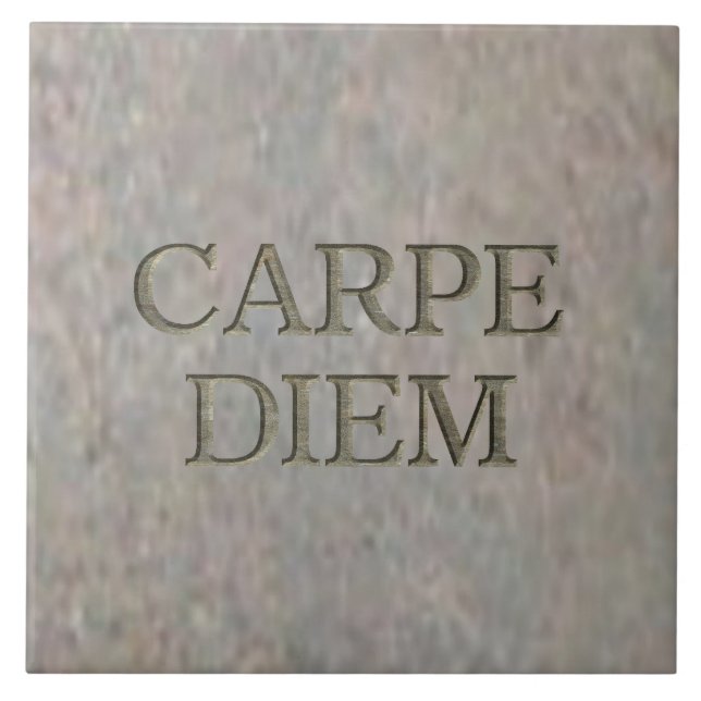 Carpe Diem Stone large tile (Front)