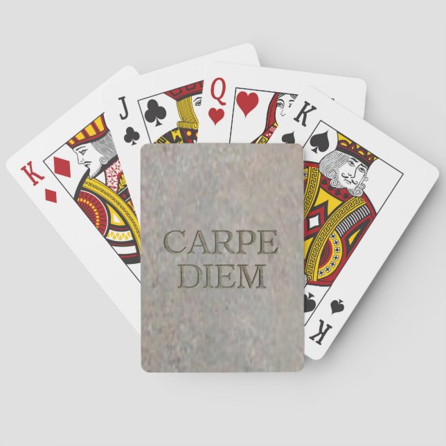 Carpe Diem Stone Poker playing cards (Back)