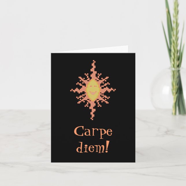 Carpe diem! Sunburst Notecard (Front)