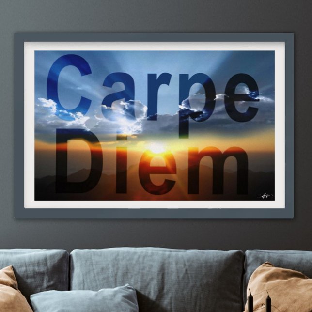 Carpe Diem Sunrise: Inspirational Abstract Poster (Carpe Diem)