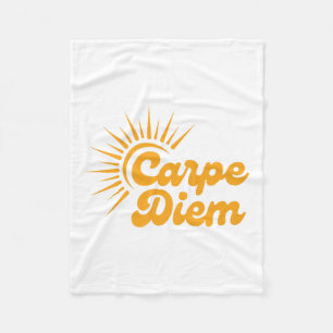 Carpe Diem Sunrise Premium  Fleece Blanket