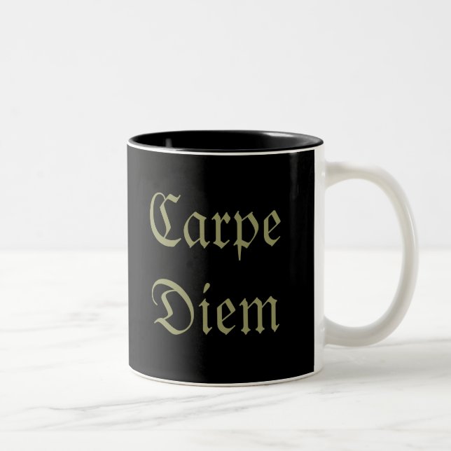 Carpe Diem Two-Tone Coffee Mug (Right)