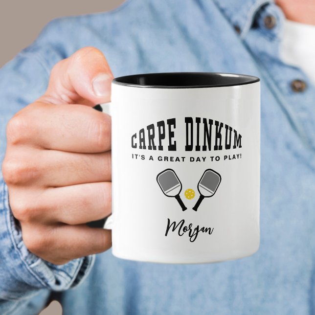Carpe Dinkum Pickleball Custom Name Quote Cool Fun Mug (Carpe Dinkum Pickleball Custom Name Quote Cool Fun Mug)