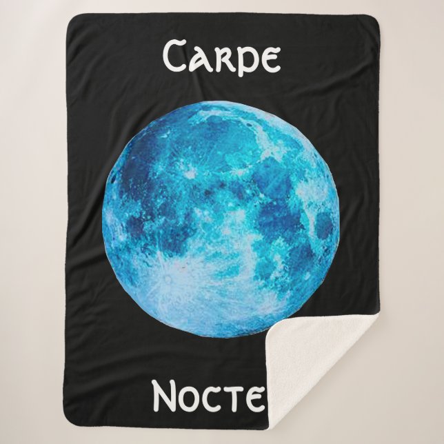 Carpe Noctem Sherpa Blanket (Front)