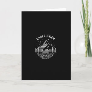 Carpe Skiem Winter Sports Ski T Shirt Card