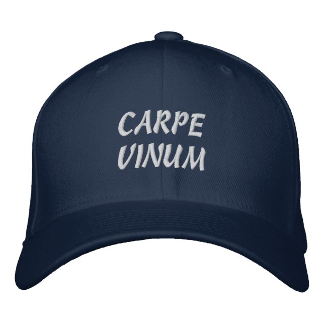 CARPE VINUM ( SEIZE THE WINE ) EMBROIDERED HAT (Front)
