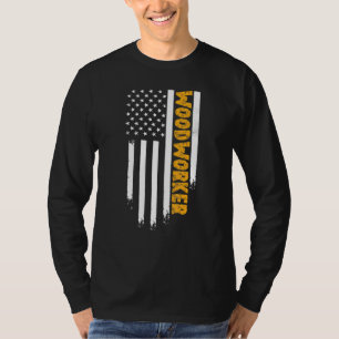 Carpenter American Usa Flag Woodworkers T-Shirt