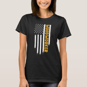 Carpenter American Usa Flag Woodworkers T-Shirt