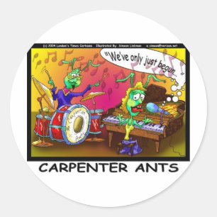 Carpenter Ants Funny Gifts & Collectibles Classic Round Sticker