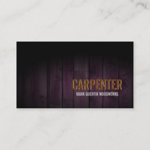 Carpenter Business Card Dark Wood