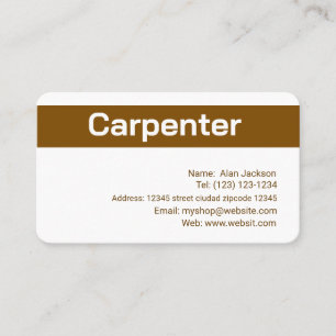 CARPENTER Business card editable