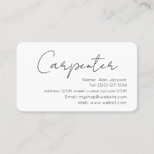 CARPENTER Business card editable