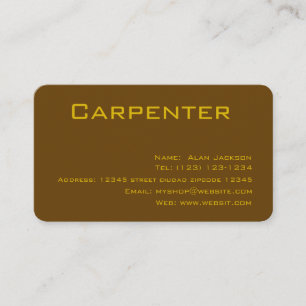 CARPENTER Business card editable