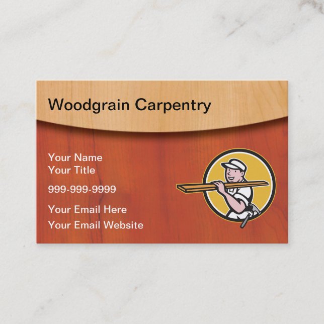 Carpenter Carpentry Business Card (Front)