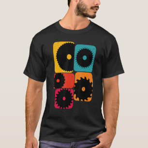 Carpenter Carpentry circular saw Retro Design T-Shirt