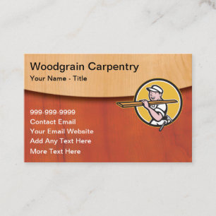 Carpenter Carpentry Theme Modern Business Cards
