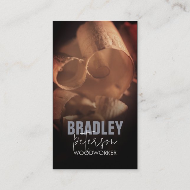 Carpenter Carpentry Woodworking Business Card (Front)