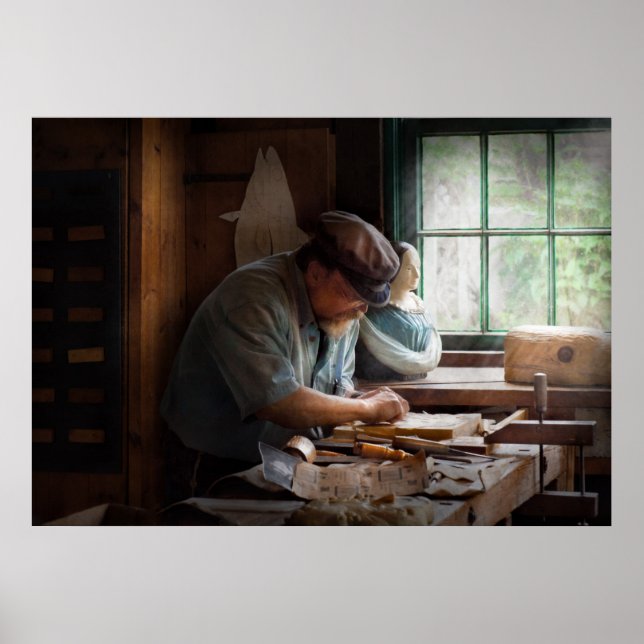 Carpenter - Carving the Figurehead Poster (Front)