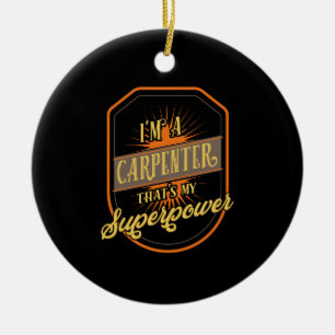 Carpenter Ceramic Ornament