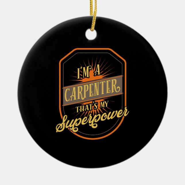 Carpenter Ceramic Ornament (Front)
