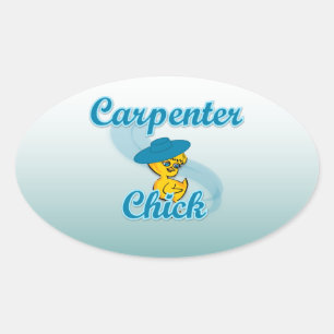 Carpenter Chick #3 Oval Sticker